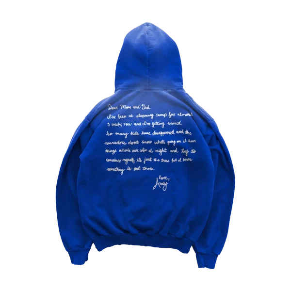 Camp Blood Hoodie – Faded Cobalt - Image 2