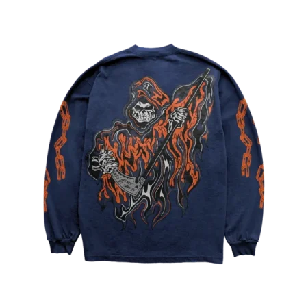 Chain Reaper Long Sleeve T-Shirt – Navy