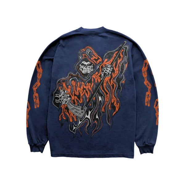 Chain Reaper Long Sleeve T-Shirt – Navy