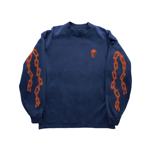 Chain Reaper Long Sleeve T-Shirt – Navy - Image 2