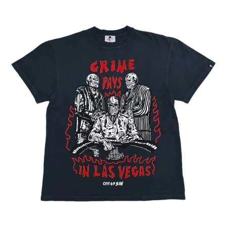 Warren Lotas Crime Pays In Las Vegas – Shirt Black